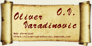 Oliver Varadinović vizit kartica